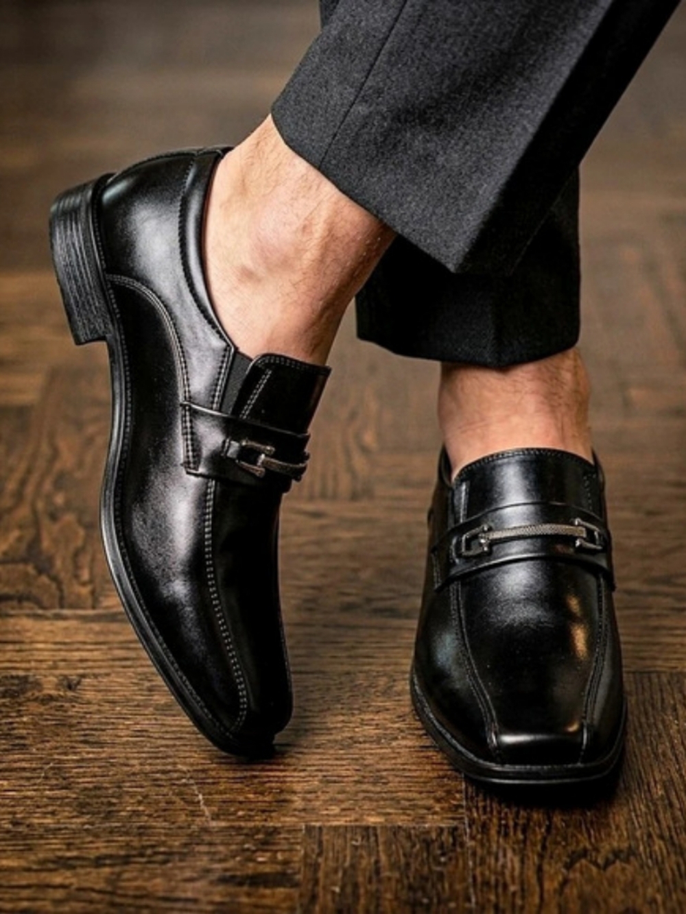 NWT Dexter Comfort Men's Crosby Bit Slip-On Dress loafers Shoes Black Size 7.5